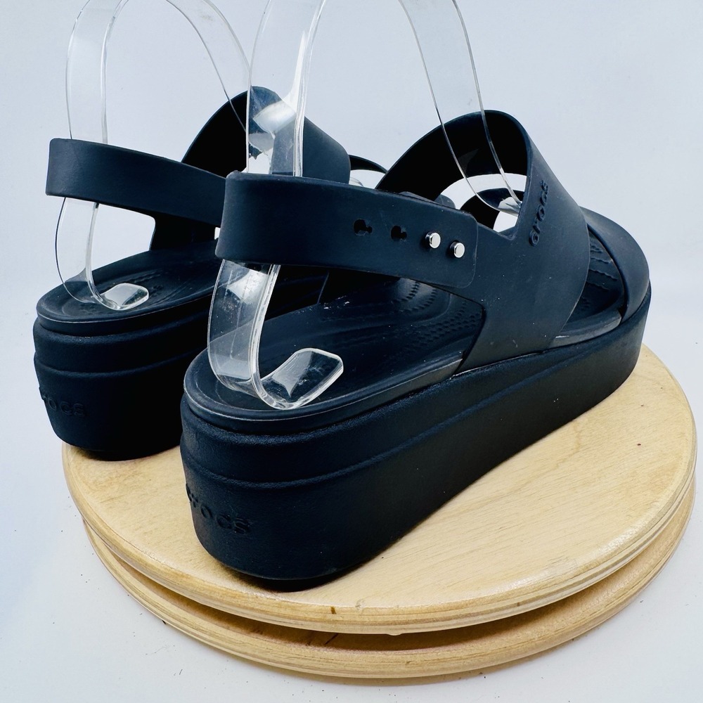 Crocs Brooklyn Platform Sandals black Women's Size 9 Comfort Casual shoes summer - Picture 5 of 8